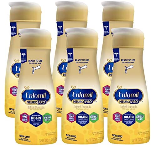 Enfamil NeuroPro Ready-to-Use Baby Formula, Ready to Feed, Brain and Immune Support with DHA, Iron and Prebiotics, Non-GMO, 3